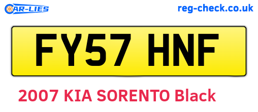 FY57HNF are the vehicle registration plates.