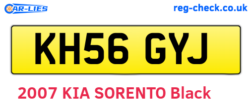 KH56GYJ are the vehicle registration plates.
