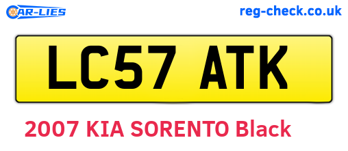 LC57ATK are the vehicle registration plates.