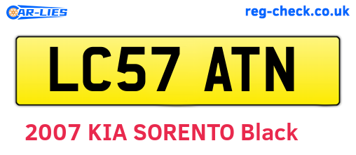 LC57ATN are the vehicle registration plates.