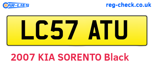 LC57ATU are the vehicle registration plates.