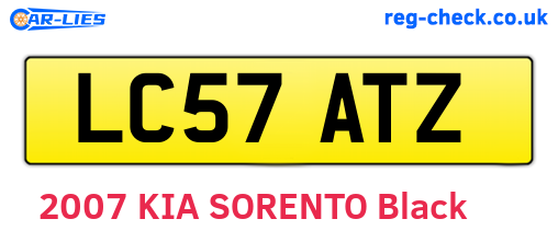 LC57ATZ are the vehicle registration plates.