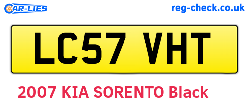 LC57VHT are the vehicle registration plates.
