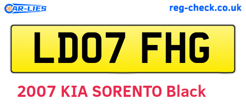 LD07FHG are the vehicle registration plates.