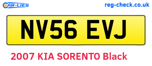 NV56EVJ are the vehicle registration plates.