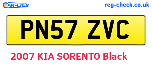 PN57ZVC are the vehicle registration plates.