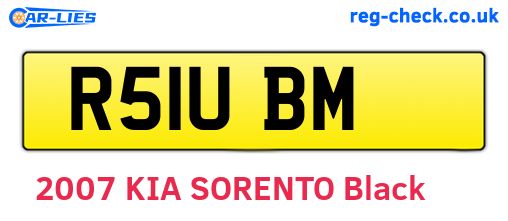 R51UBM are the vehicle registration plates.