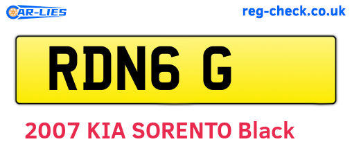 RDN6G are the vehicle registration plates.