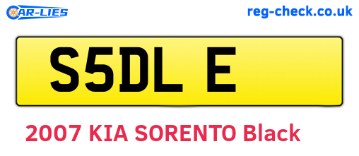 S5DLE are the vehicle registration plates.