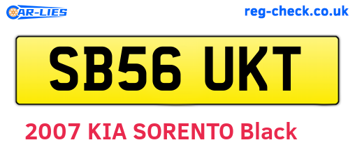 SB56UKT are the vehicle registration plates.