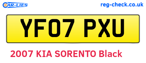 YF07PXU are the vehicle registration plates.