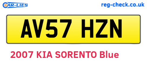AV57HZN are the vehicle registration plates.