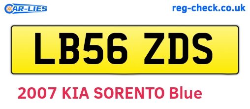 LB56ZDS are the vehicle registration plates.