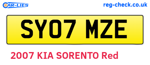SY07MZE are the vehicle registration plates.