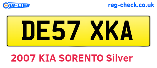 DE57XKA are the vehicle registration plates.
