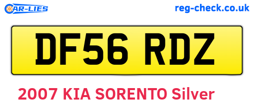 DF56RDZ are the vehicle registration plates.