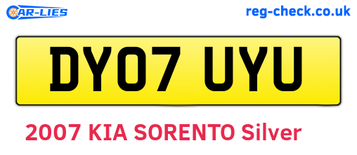 DY07UYU are the vehicle registration plates.