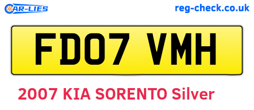 FD07VMH are the vehicle registration plates.