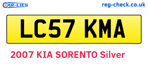 LC57KMA are the vehicle registration plates.