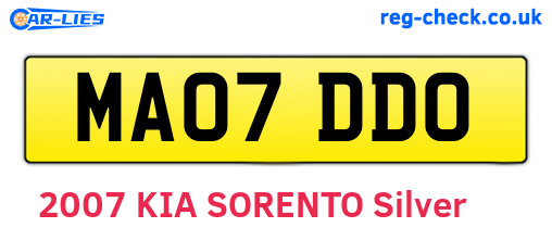 MA07DDO are the vehicle registration plates.