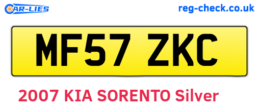 MF57ZKC are the vehicle registration plates.