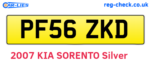 PF56ZKD are the vehicle registration plates.
