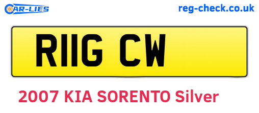 R11GCW are the vehicle registration plates.