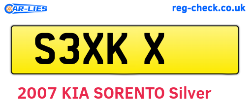 S3XKX are the vehicle registration plates.