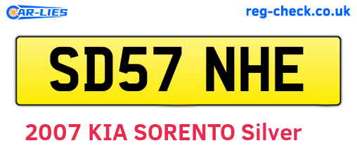 SD57NHE are the vehicle registration plates.