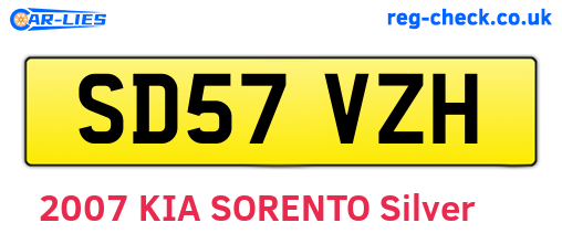 SD57VZH are the vehicle registration plates.