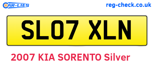 SL07XLN are the vehicle registration plates.