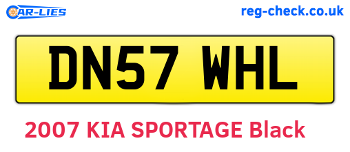 DN57WHL are the vehicle registration plates.