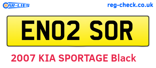 EN02SOR are the vehicle registration plates.