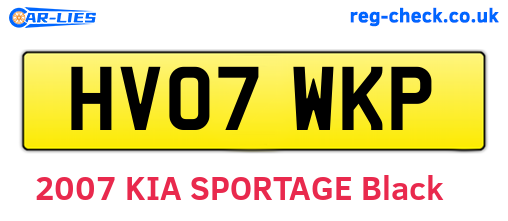HV07WKP are the vehicle registration plates.