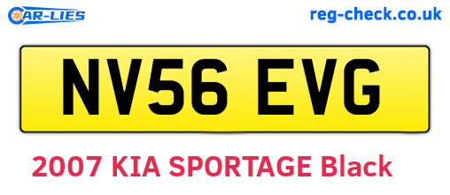 NV56EVG are the vehicle registration plates.