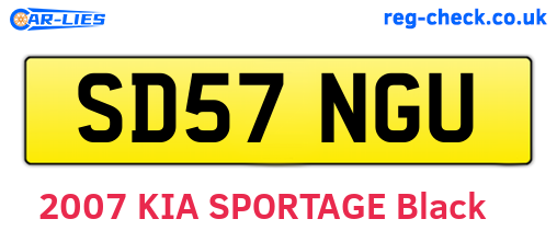 SD57NGU are the vehicle registration plates.