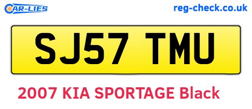 SJ57TMU are the vehicle registration plates.