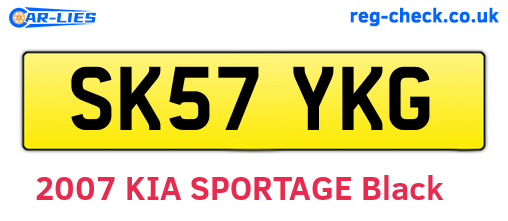 SK57YKG are the vehicle registration plates.