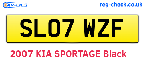 SL07WZF are the vehicle registration plates.