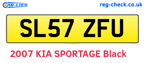 SL57ZFU are the vehicle registration plates.