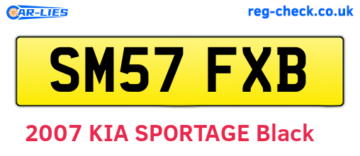 SM57FXB are the vehicle registration plates.