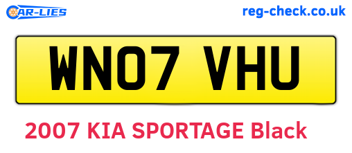 WN07VHU are the vehicle registration plates.