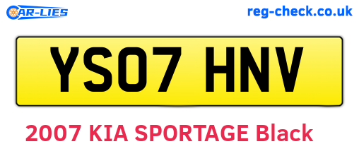 YS07HNV are the vehicle registration plates.