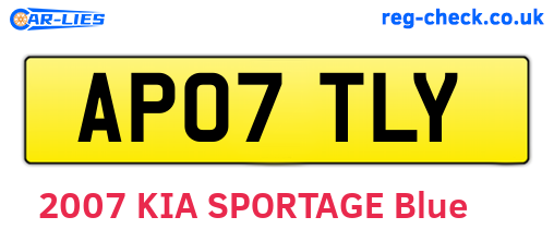 AP07TLY are the vehicle registration plates.
