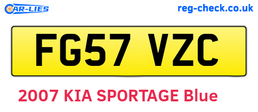 FG57VZC are the vehicle registration plates.