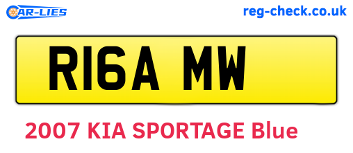 R16AMW are the vehicle registration plates.