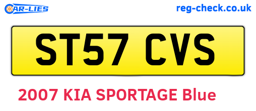 ST57CVS are the vehicle registration plates.