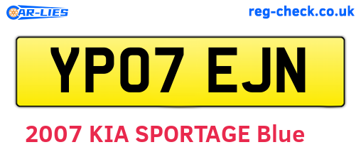 YP07EJN are the vehicle registration plates.
