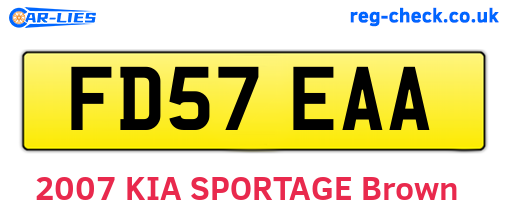 FD57EAA are the vehicle registration plates.