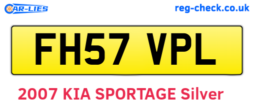 FH57VPL are the vehicle registration plates.